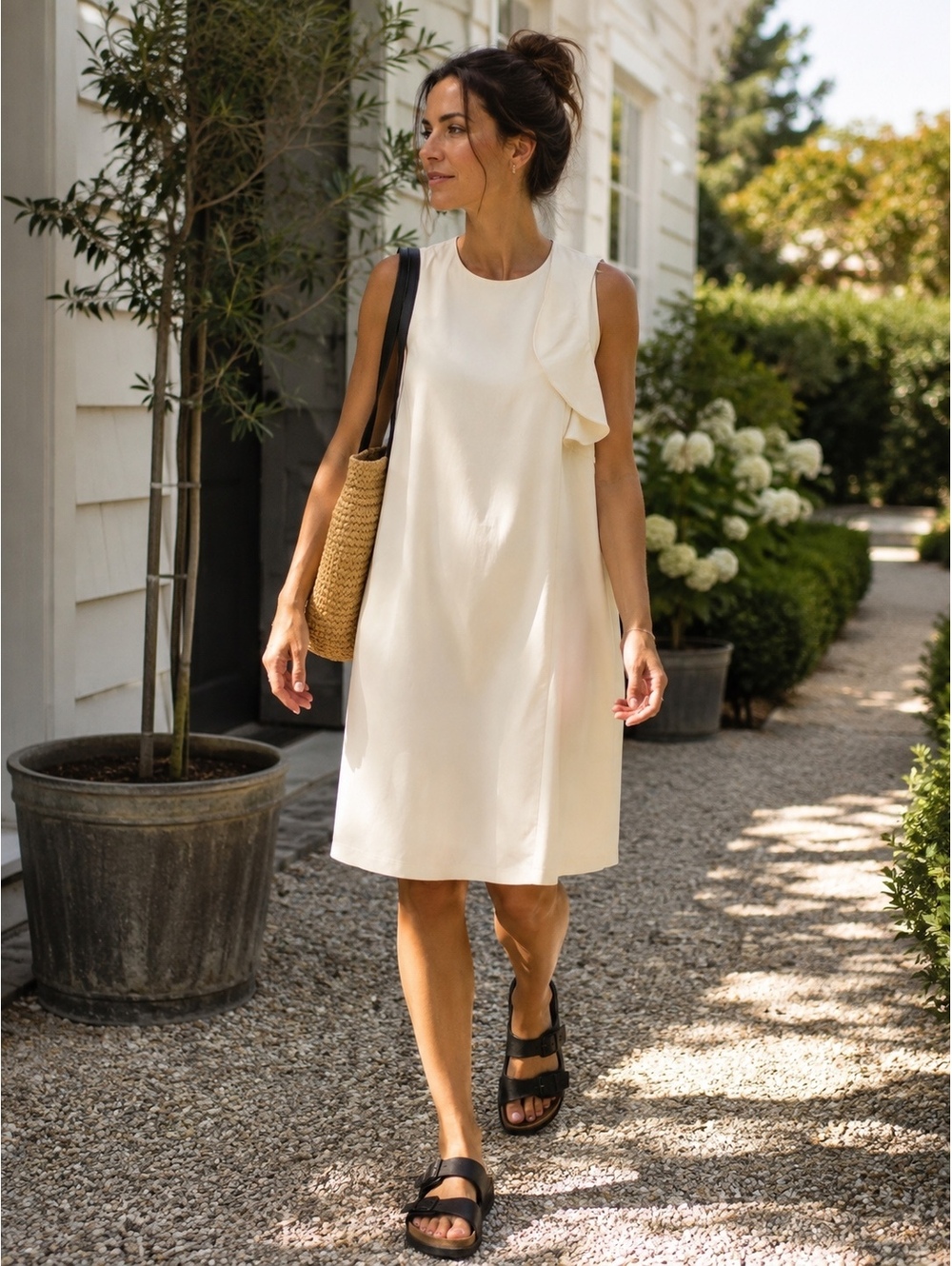 Nine West white sleeveless dress